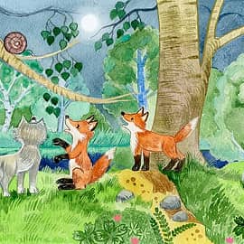 Сказка про лисят