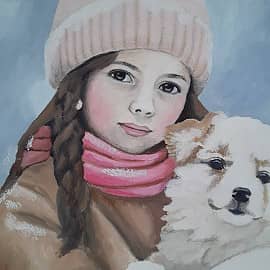 Девочка с алабаем