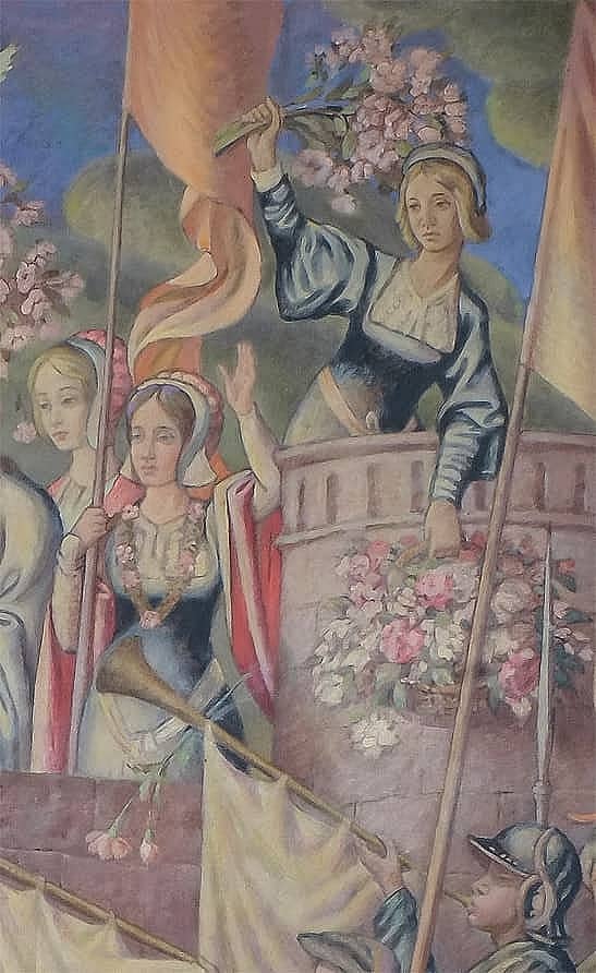 Триптих Эмблема Сословий: Штурм замка любви (фрагмент картины)