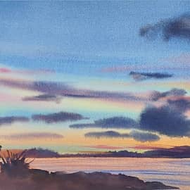 Закат над средиземноморьем