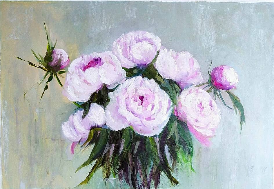 Нежные пионы
