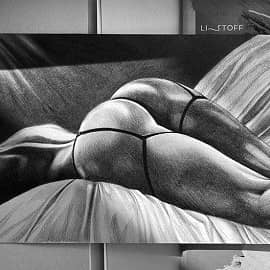 Рисунок карандашом А4 ню