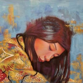 Девушка в кимоно.