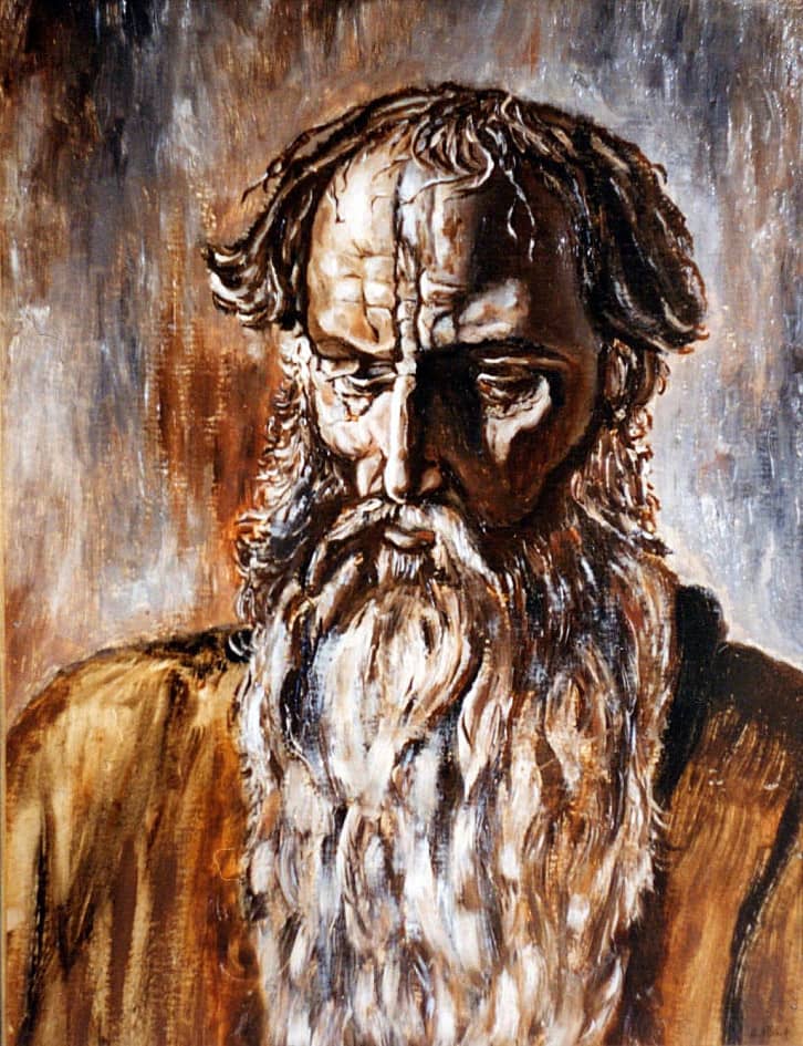 Старик (вольная копия с картины П.Корина)  Old man (free copy of P. Korins painting)