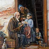 Свободная копия с картины Ф.Вальдмюллера Благотворительность