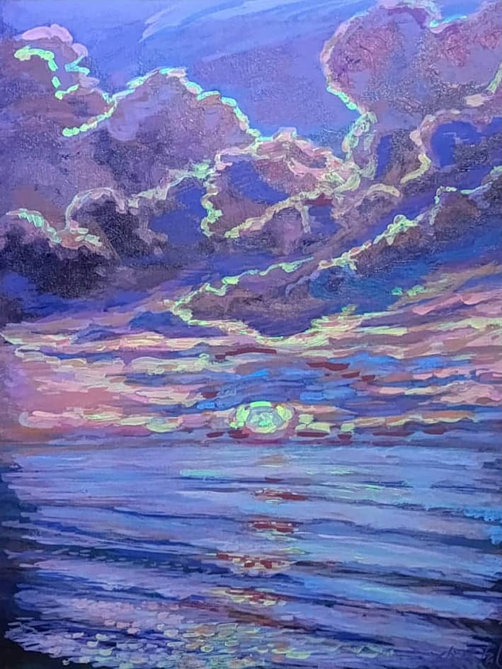 Облака на закате. День и ночь. День. Проект "светофизика в живописи"  ZhNataly.