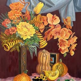 Цветы и тыквы