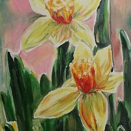 Два Желтых Нарцисса