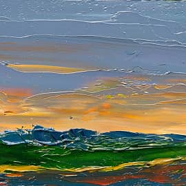 Закат над полем