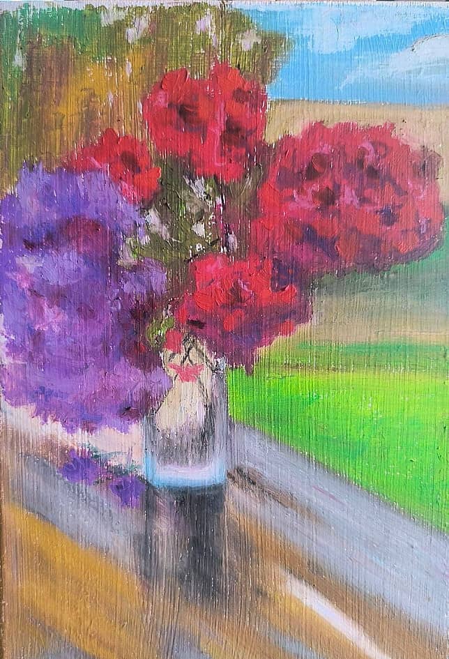 Осенний букет быстрый этюд