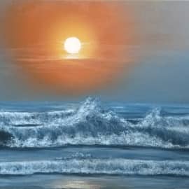 Закат над морем