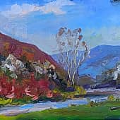 Осенняя дорога в горы. Персиковый сад. Пленэр ZhNataly