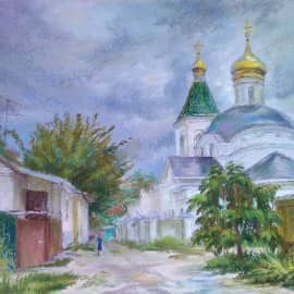 Пасмурный день. Спасский храм.