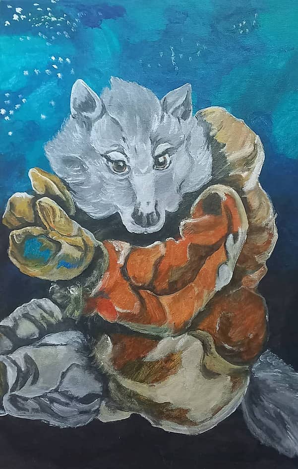 Серый волк сказочный