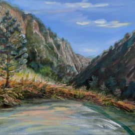 Озеро в горах. Пленэр в Алании художник ZhNataly