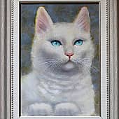 Белый кот (1), художник Ирина Стукова