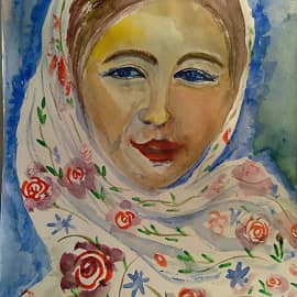 Девушка в белом платке