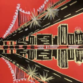 Мост. Отражение. Скетч.