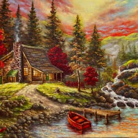 Тёплый вечер, солнце катит к закату