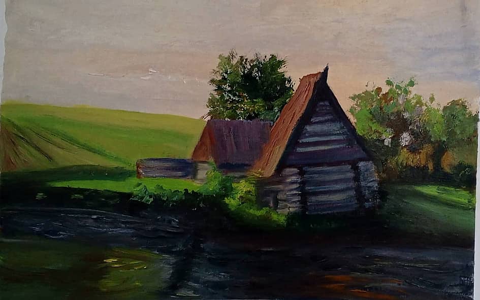 По мотивам И. Левитана "Саввинская слобода"