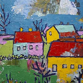 "Весна придёт и всё закрасит" оргалитмасло