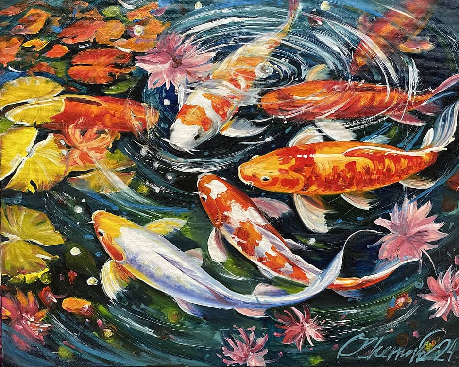 Рыбки кои.