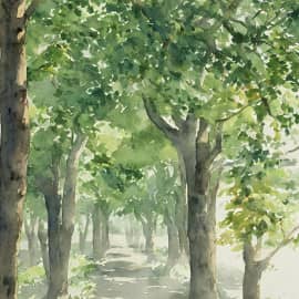 Картина "Гуляя по дорожке парка..."