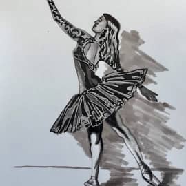 Балерина. Скетч.