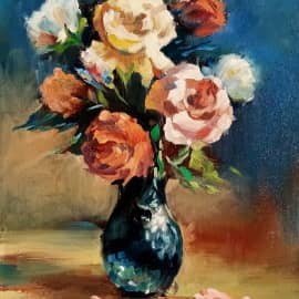 Пионы в вазе