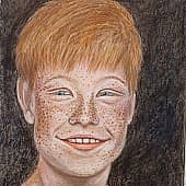 Портрет рыжеволосого мальчика