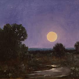 Восход Луны и Юпитер