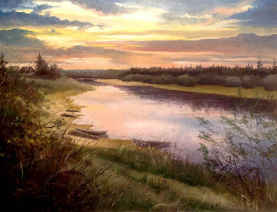 Река вечерняя...
