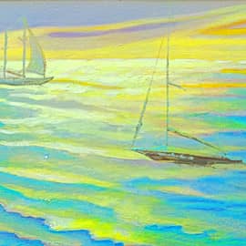 Яхты. День и ночь. Проект "светофизика в живописи"  ZhNataly.
