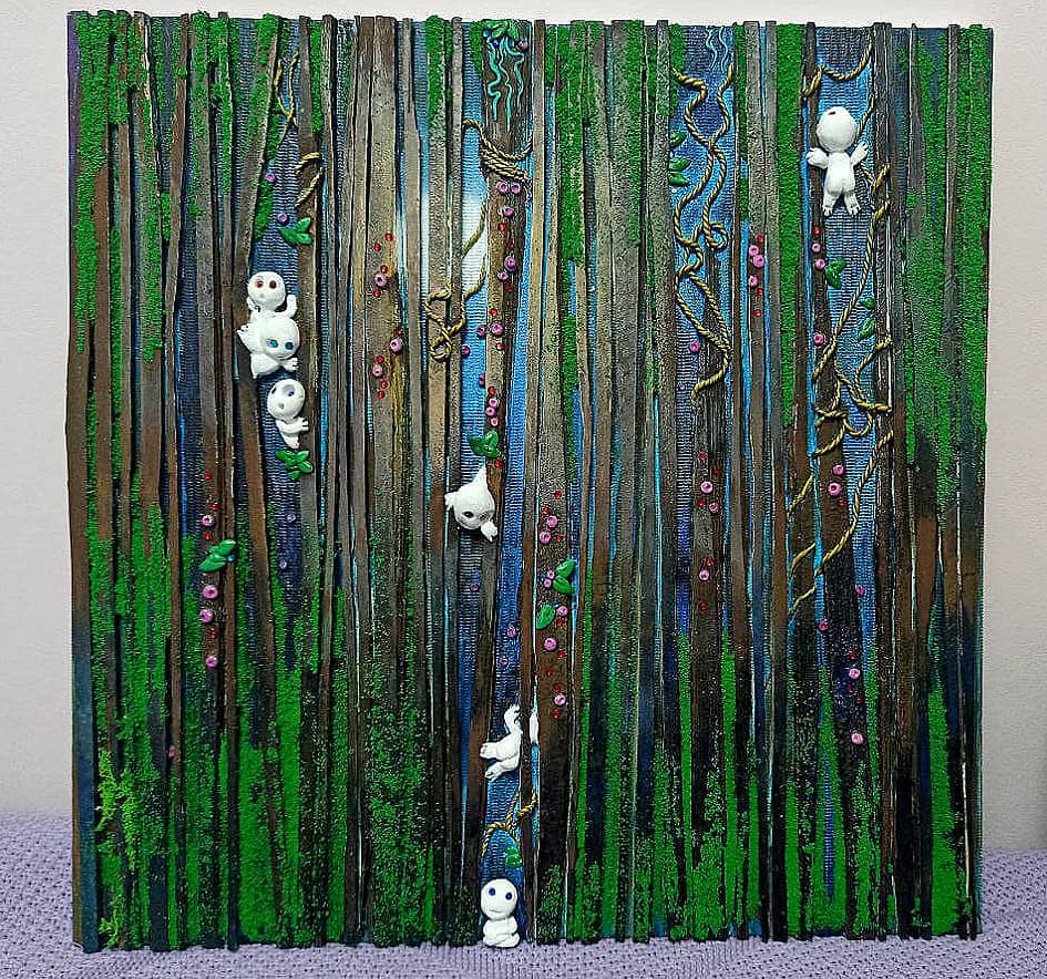 Лесные монстры, Холст на подрамнике Авторская техника