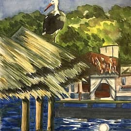 Кемер. Аист. Скетч.