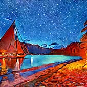 На далёком острове.