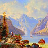 Озеро в горах.