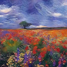 На цветочной поляне.