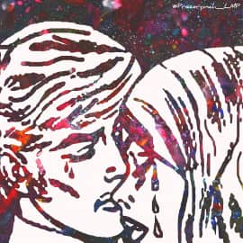 Арт Принт на Холсте "Cry, baby- cry if you love me"