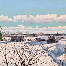 Март. Вид из окна моей мастерской