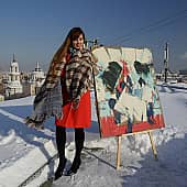 Картина Зимний период Современная живопись маслом Екатерина Лебедева художник (5), художник Екатерина Лебедева