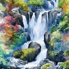 Из серии работ "Бежит и дышит водопад"