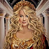 В образе древней римлянки