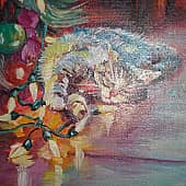 Хорошо под елкой.