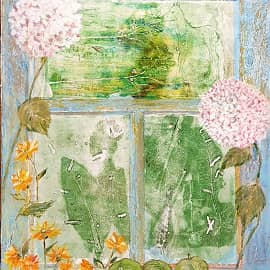 Гортензии из серии " Бабушкино окно"