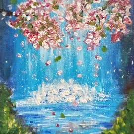 Водопад. Весна.