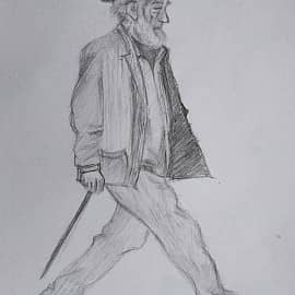 Идущий человек . Зарисовка