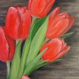 Красные тюльпаны
