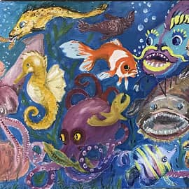 Коллектив (групповой автопортрет в интерьере)