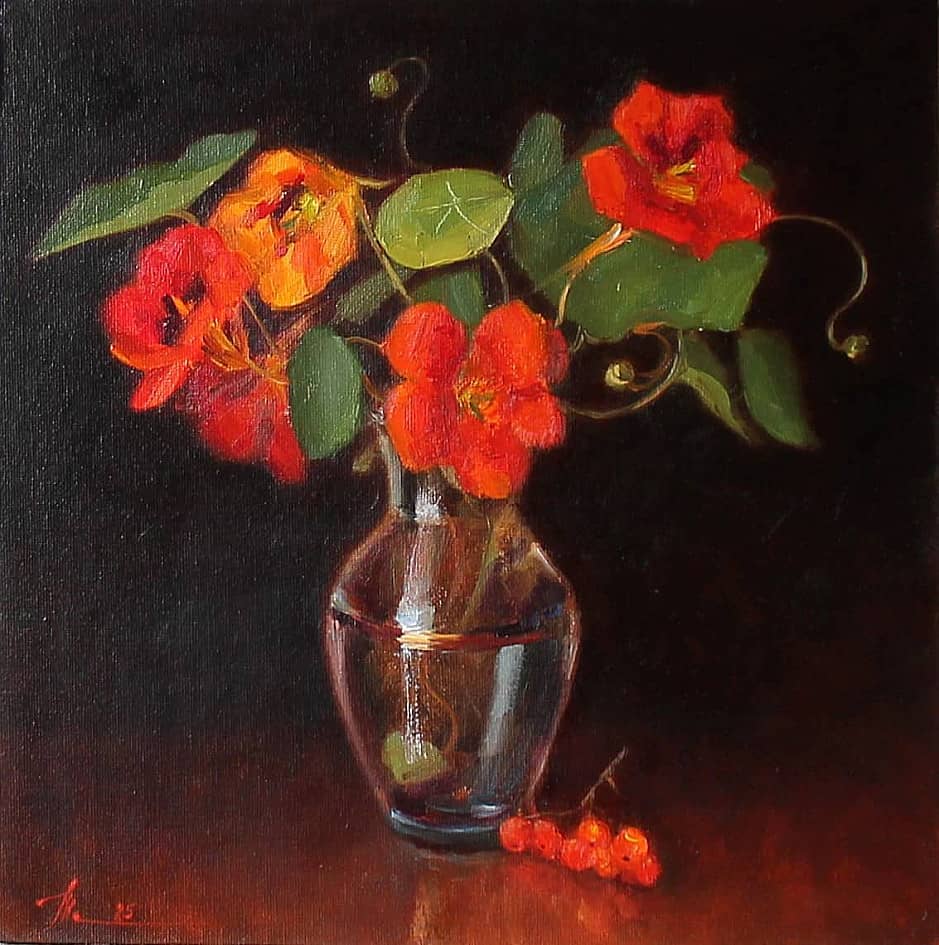 Настурция в темном